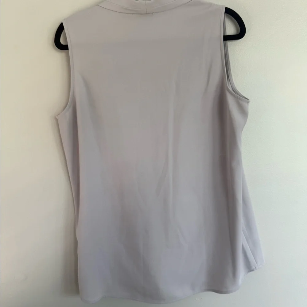 Calvin Klein Light Gray Sleeveless Blouse - Picture 4 of 5